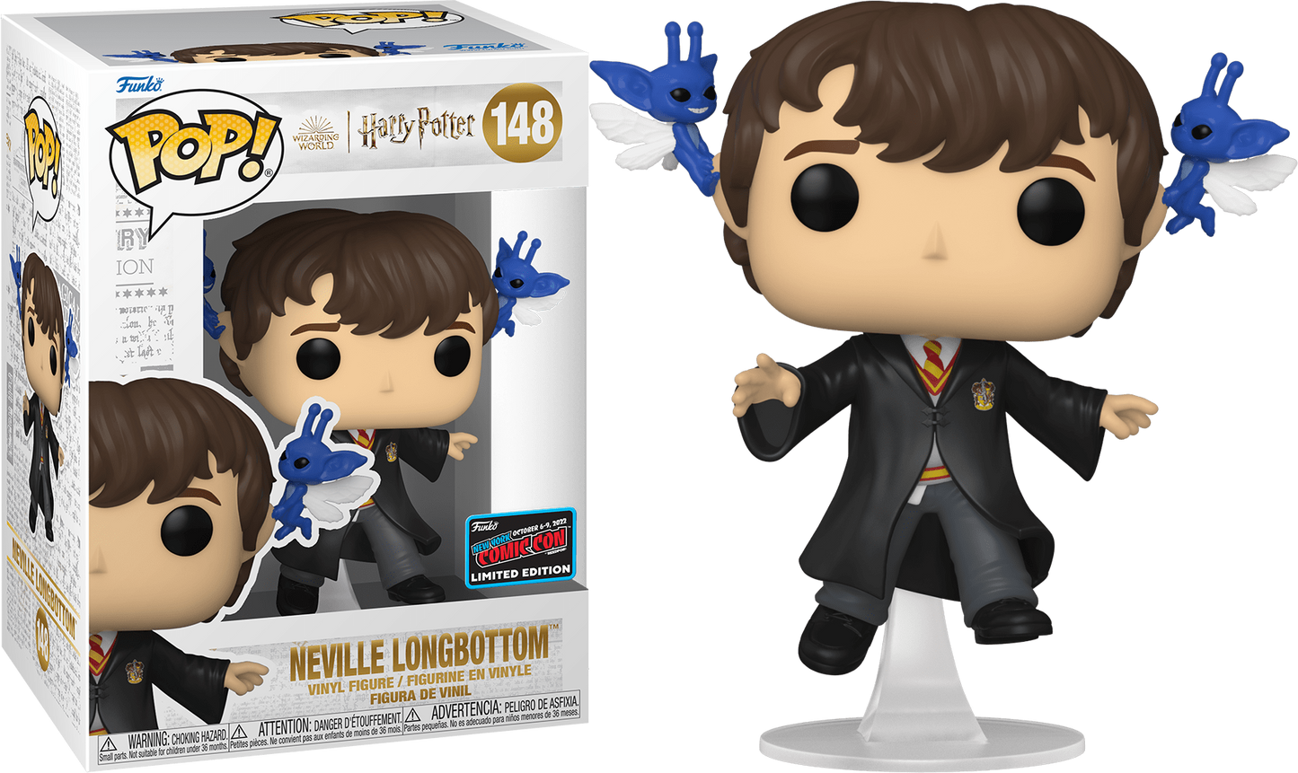 Funko POP! Movies Harry Potter Neville Longbottom (with Pixies) #148 Limited Edition 2022 NYCC Exclusive Sticker