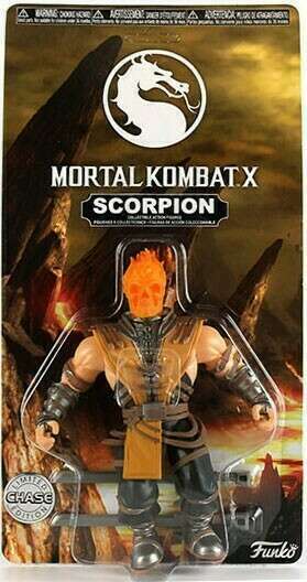 Funko Action Figure Mortal Kombat S1 - Scorpion (Flaming Head) Chase