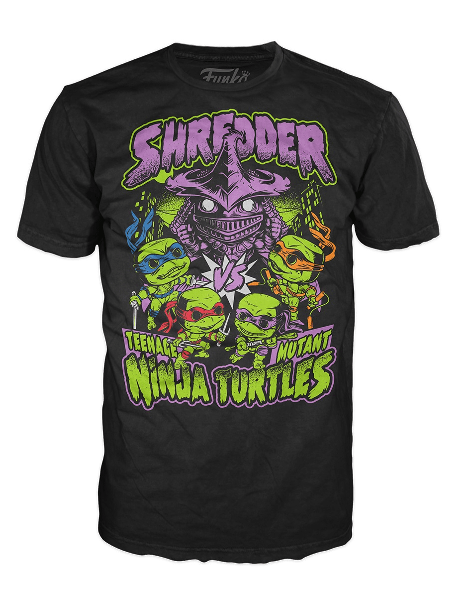 Funko POP! Tee Teenage Mutant Ninja Turtles Vs Shredder Walmart Exclusive T-Shirt Size Large