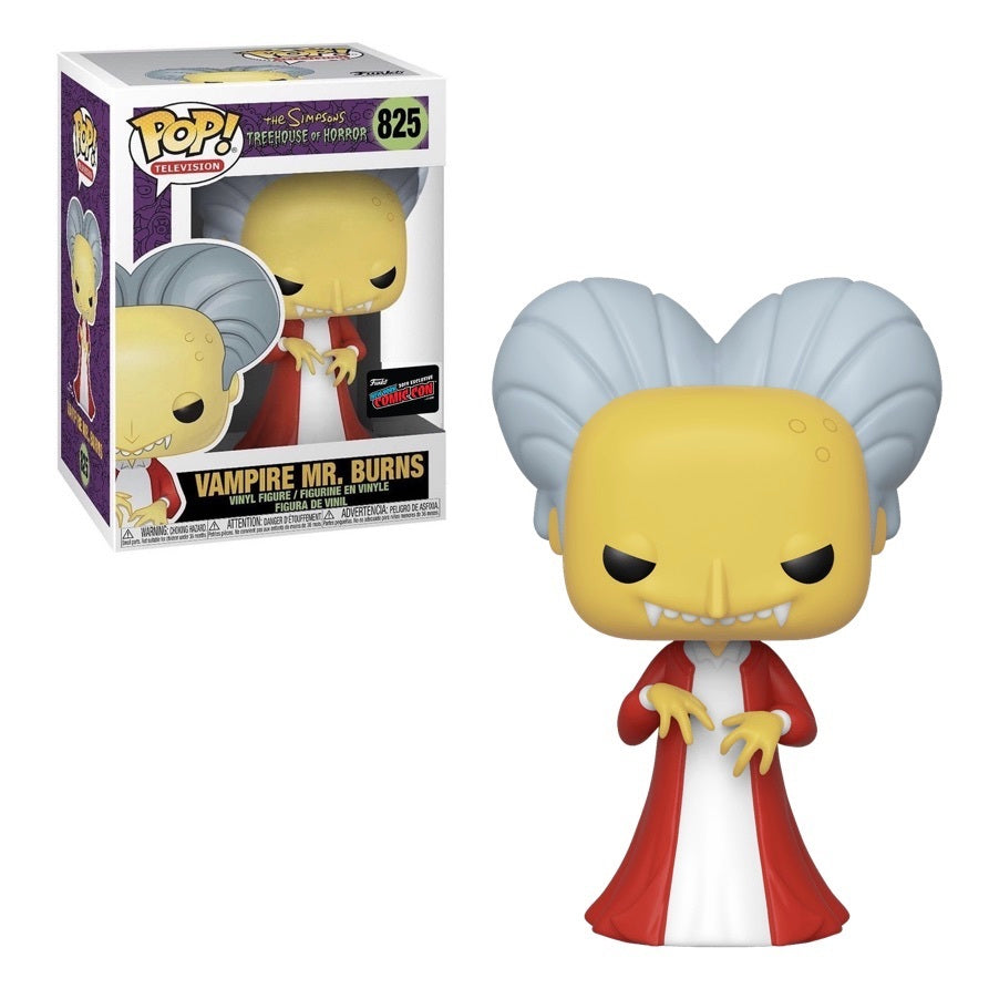 Funko POP! The Simpsons Vampire Mr. Burns #825 NYCC 2019 Sticker Convention Exclusive