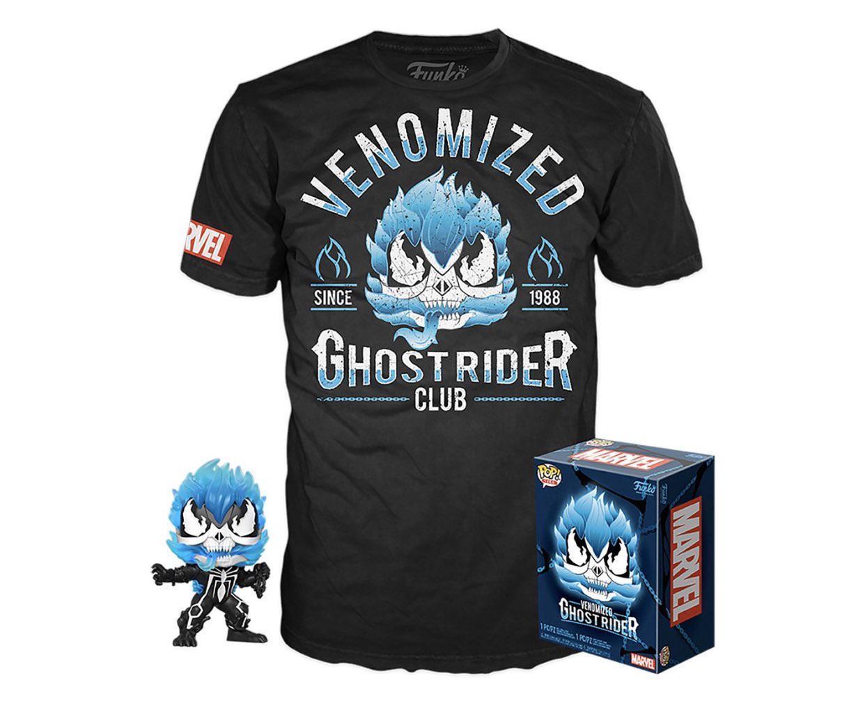 Funko POP! and Tee Marvel Venomized Ghost Rider with Size Large T-Shirt Collectors Box Exclusive