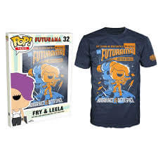 Funko POP! Tees Futurama Adv Poster Fry & Leela #32 Size S T-Shirt