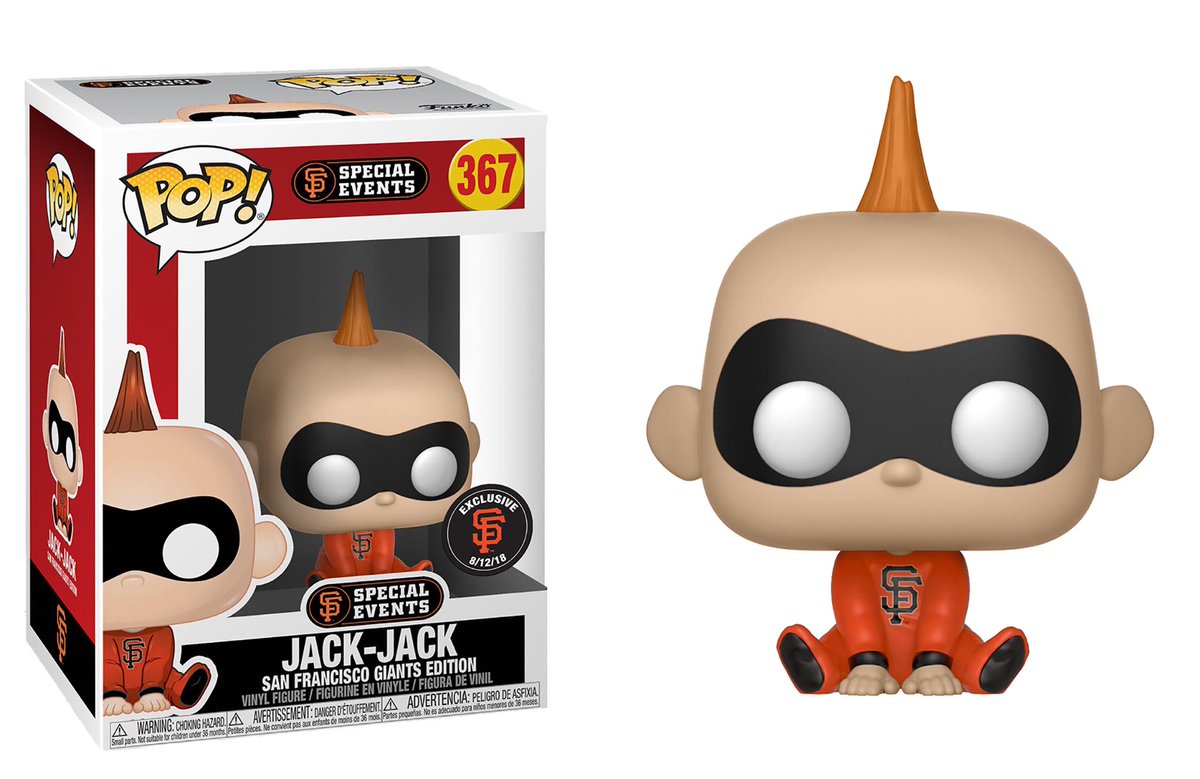 Funko POP! Disney Incredibles 2 San Francisco Giants Special Events Jack-Jack #367 Exclusive