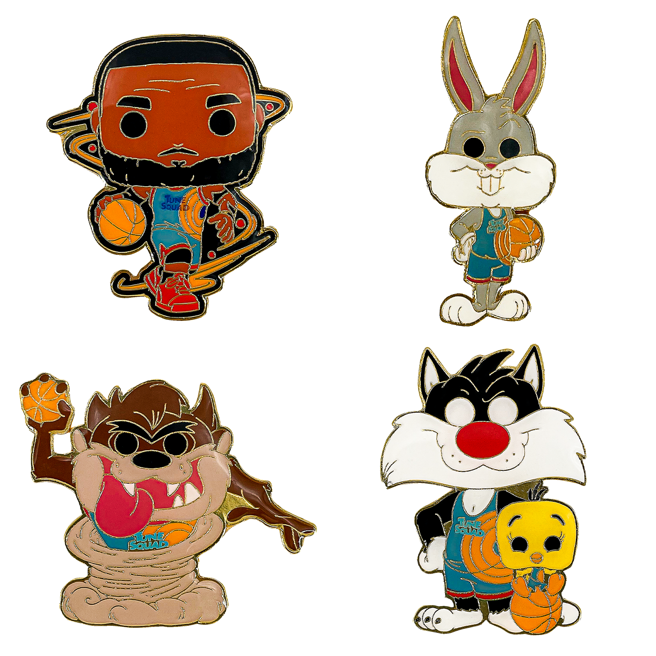 Funko POP! Pins Space Jam A New Legacy Looney Tunes Tune Squad 4 Pc Set