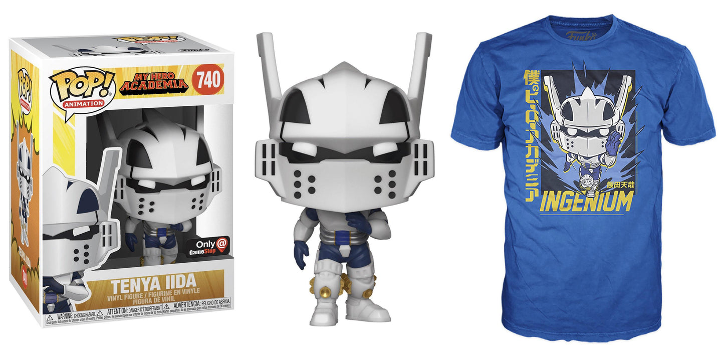 Funko POP! Tees My Hero Academia Tenya Iida with Size XL T-Shirt Collectors Box