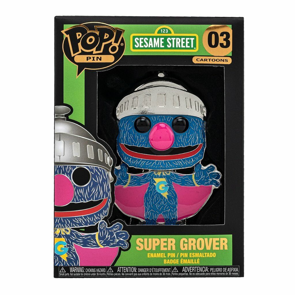 Funko POP! Pin Cartoons Sesame Street Super Grover #03