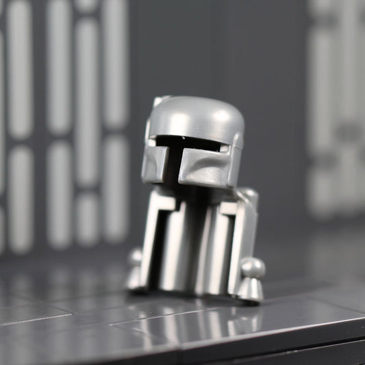 Official LEGO Unprinted Mandalorian Helmet - Pearl Light Gray