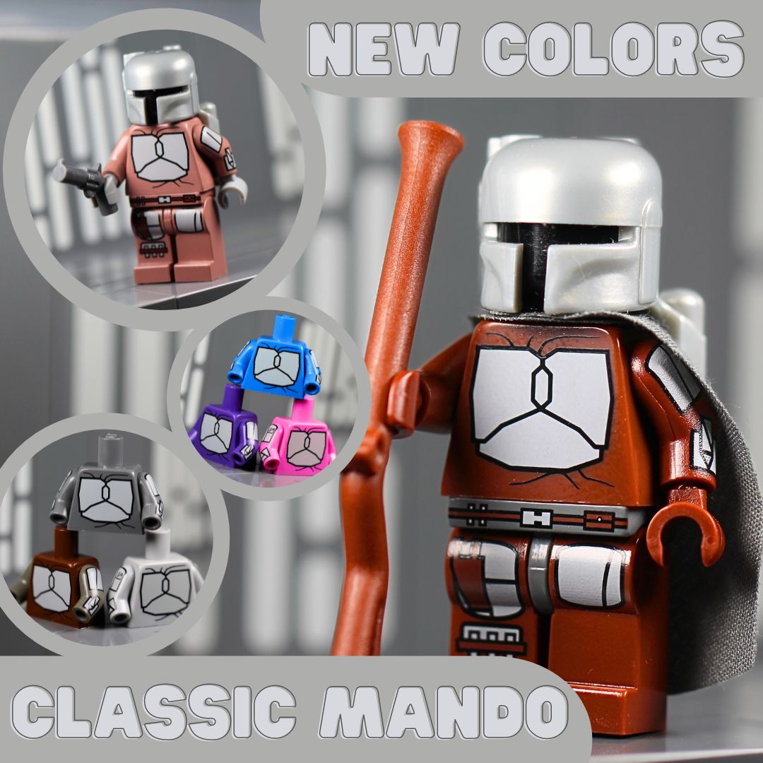 Official LEGO Unprinted Mandalorian Helmet - Pearl Light Gray