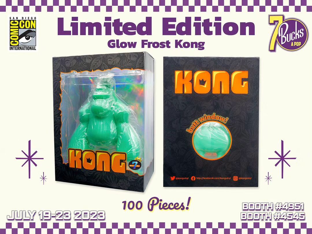 7BAP Exclusive Glow Frost Kong by Plastic Empire