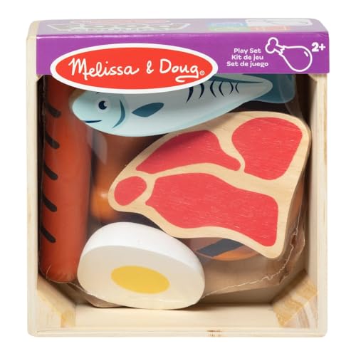 MELISSA & DOUG Wooden Protein Food Groups Play Set, 1 EA