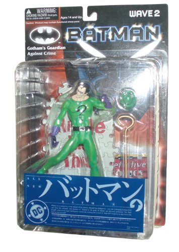 Yamato DC Batman Wave 2 Gotham's Guardian Against Crime Series 6 Inch Tall Action Figure - The Riddler with Hat, Riddler's Stick and Diorama Display Base