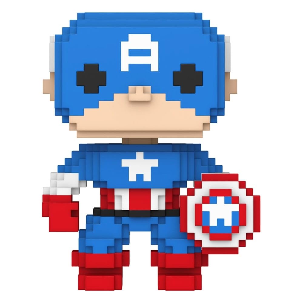 Funko Pop! Marvel: 8-Bit - Captain America - Marvel Comics - Collectible Vinyl Figure - Gift Idea - Official Products - Toys for Kids and Adults - Comic Books Fans