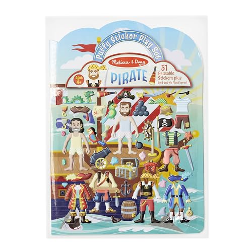 Melissa & Doug Puffy Sticker Activity Book: Pirates - 51 Reusable Stickers