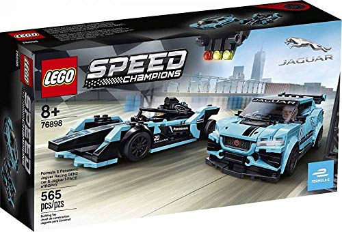 LEGO Speed Champions Formula E Panasonic Jaguar Racing Gen2 car and Jaguar I-PACE eTROPHY 76898