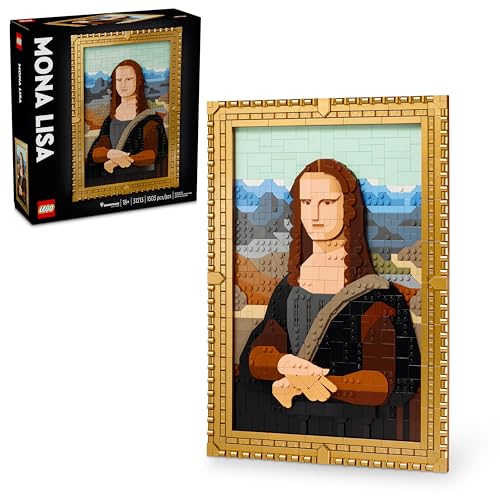 LEGO Art Mona Lisa Building Set - Leonardo da Vinci Wall Display, Ages 18+ - DIY Crafts for Men, Women - Great for Puzzle and Art Lovers - Birthday Gift Idea - Includes Detachable Frame - 31213