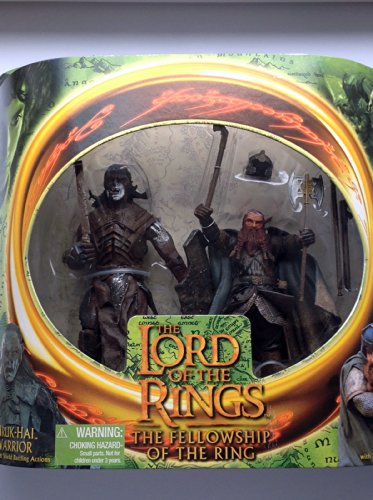 Lord of the Rings Uruk-hai Warrior vs. Gimli Action Figures