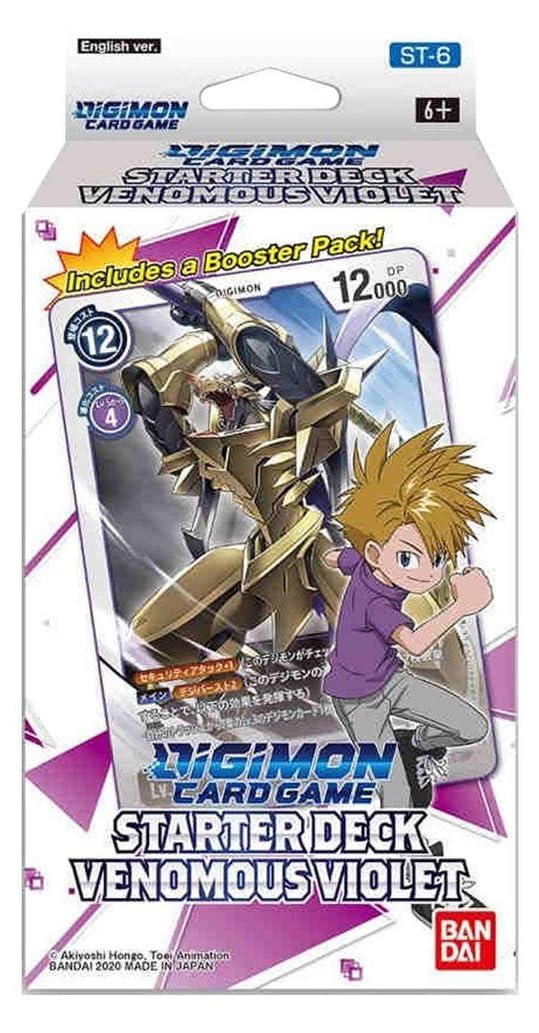 Digimon Card Game: Venomous Violet Starter Deck Display of 6 - Starter Deck 06: Venomous Violet (ST-6)