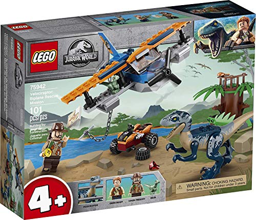 LEGO Jurassic World Velociraptor Biplane Rescue Mission 75942