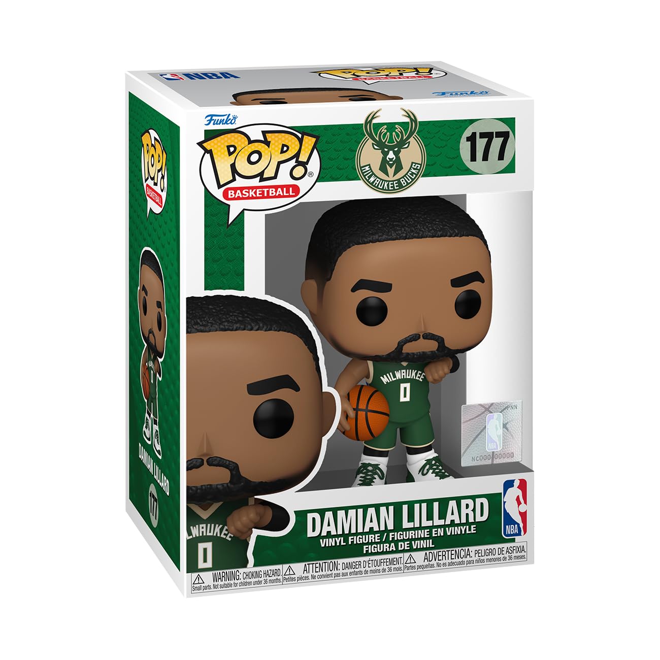 Funko POP! NBA: Bucks - Damian Lillard - Collectable Vinyl Figure - Gift Idea - Official Merchandise - for Kids & Adults - Sports Fans - Model Figure for Collectors and Display