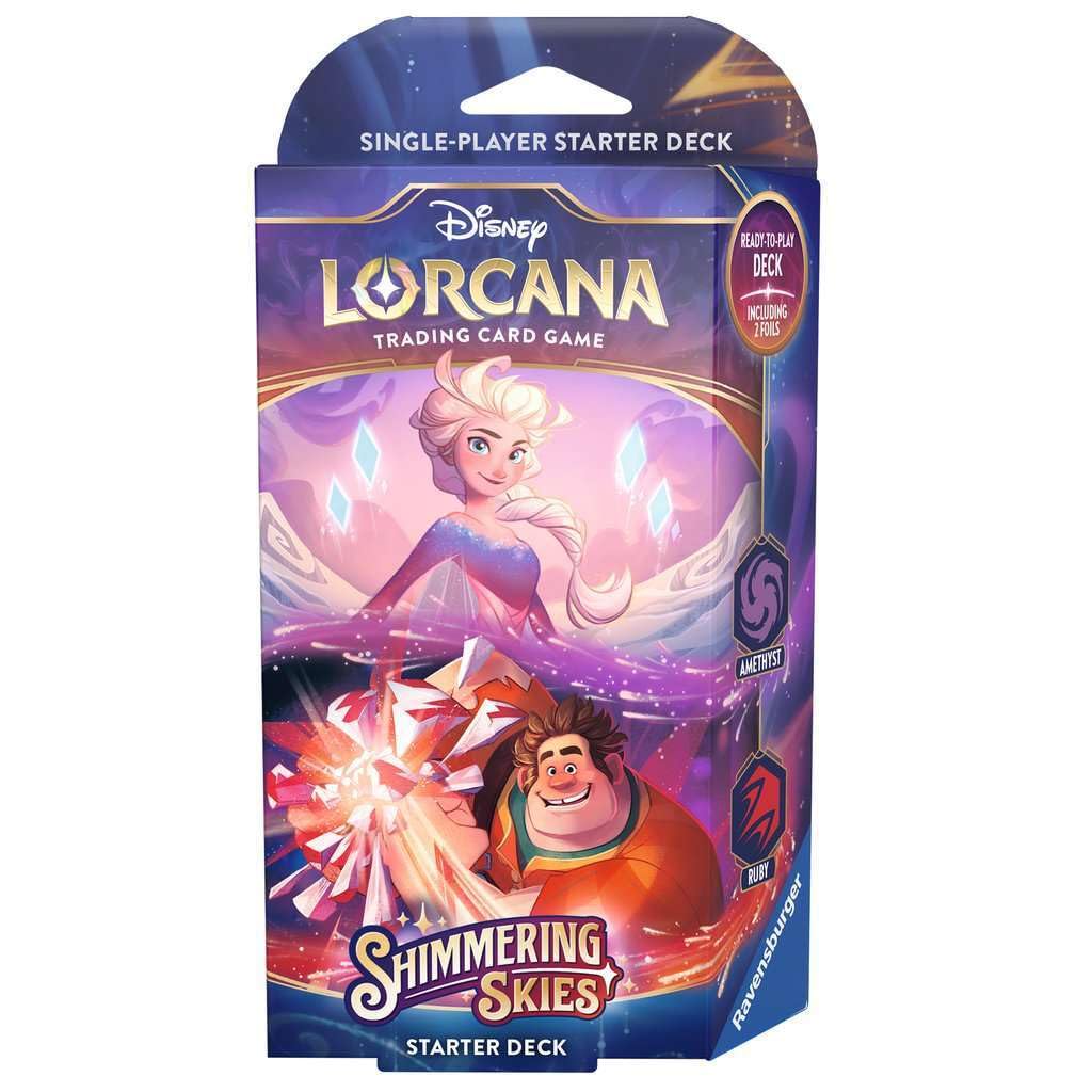 Disney Lorcana: Shimmering Skies Starter Deck (Amethyst & Ruby) - Shimmering Skies (Set 5)