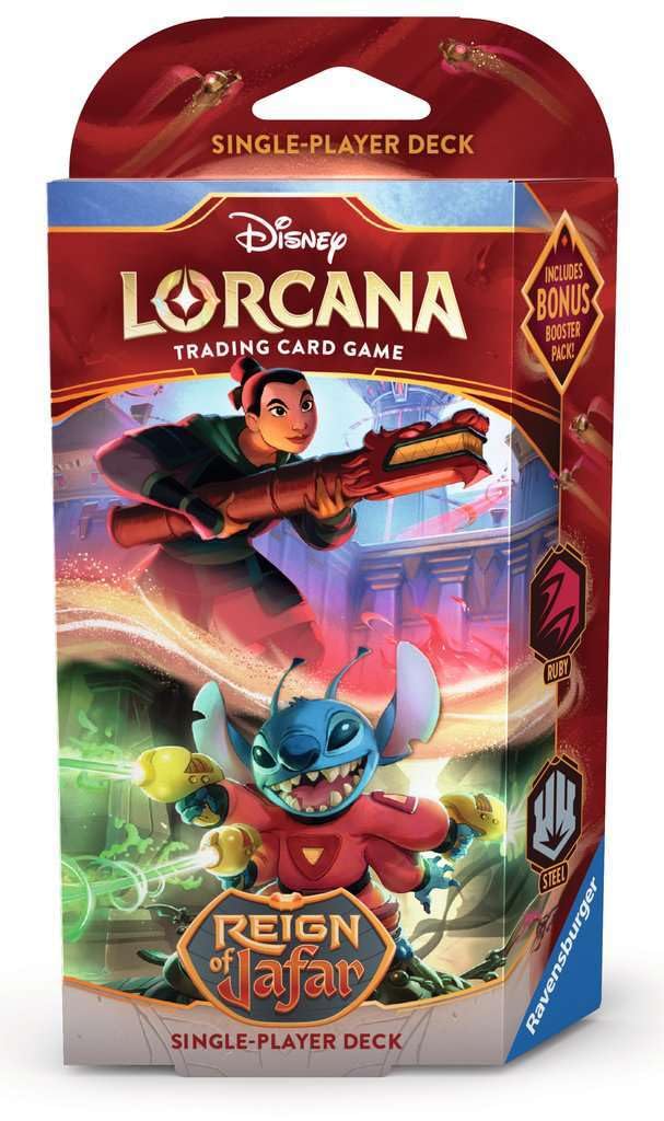 Disney Lorcana: Reign of Jafar Starter Deck (Ruby & Steel) - Reign of Jafar (Set 8)