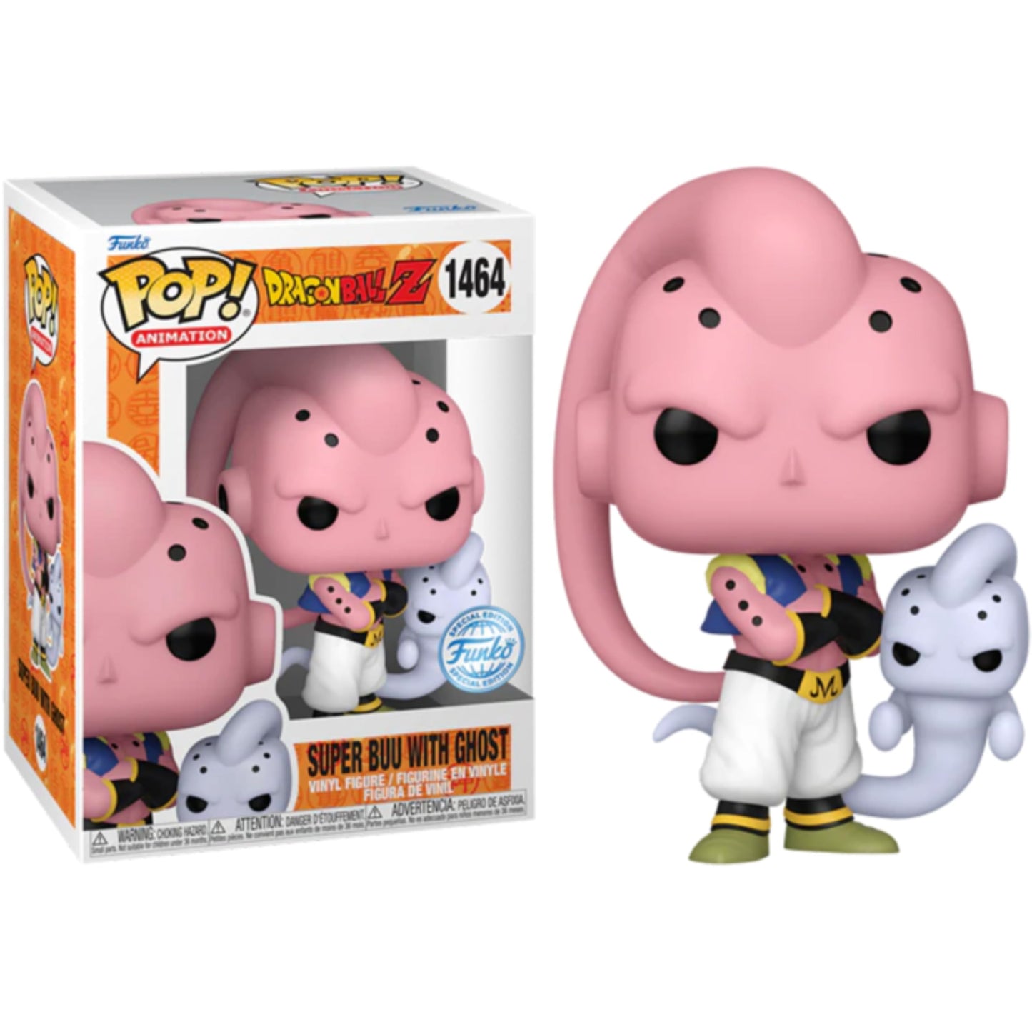Funko POP! Animation Dragonball Z Super Buu with Ghost #1464 Chalice Collectibles Exclusive