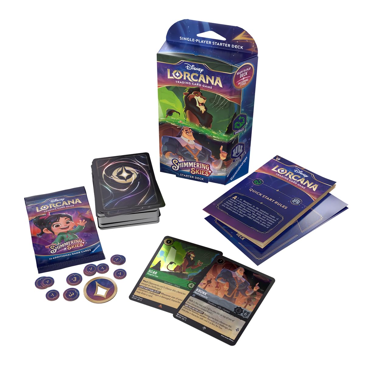 Disney Lorcana: Shimmering Skies Starter Deck (Emerald & Steel) - Shimmering Skies (Set 5)