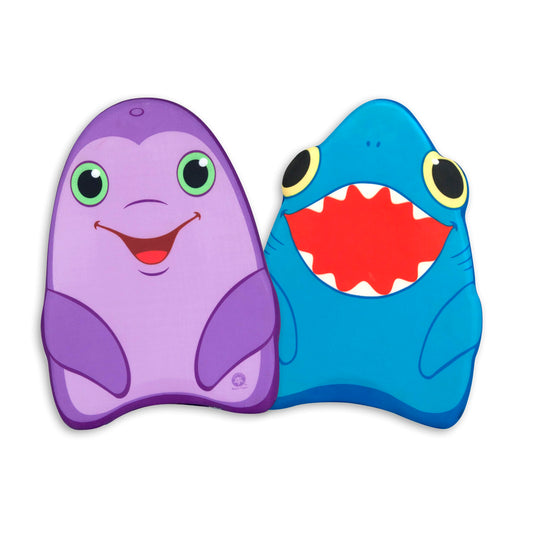 Melissa & Doug Sunny Patch Dolphin and Shark Kickboards - Learn-to-Swim Pool Toys (Set of 2)