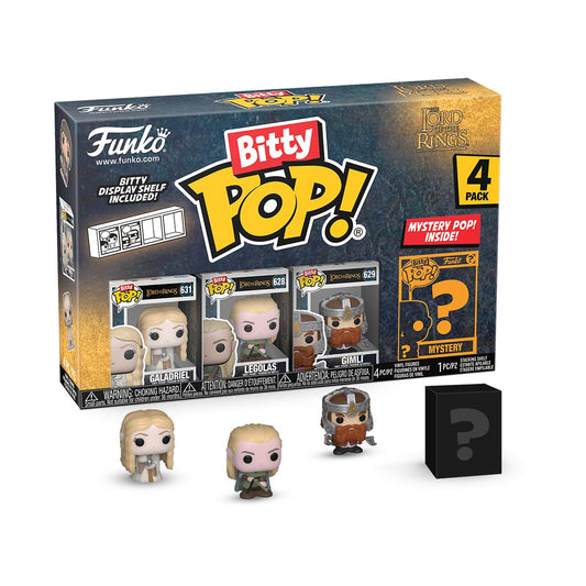 Funko Bitty Pop!: Lord of The Rings Mini Collectible Toys 4-Pack - Galadriel, Legolas, Gimli, & Mystery Chase Figure (Styles May Vary)