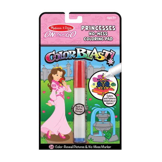 Melissa & Doug On The Go ColorBlast! Activity Book - Princess (24 Pages) - FSC Certified