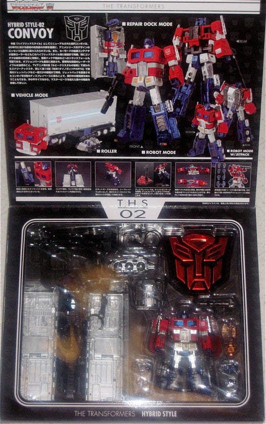 Transformers Galaxy Force Hybrid Style THS 02 G1 MasterpieceStyle Optimus Prime with Fully Detailed Trailer
