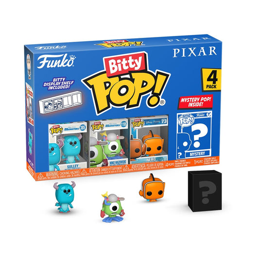 Funko Bitty Pop! Pixar Series 4 Sulley / Mike Wazowski / Nemo / Mystery - 4 Pack