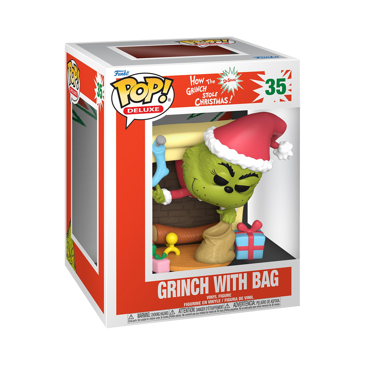 Funko POP Deluxe: How The Grinch Stole Christmas - The Grinch with Bag - Collectable Vinyl Figure - Gift Idea - Official Merchandise - for Kids & Adults - Movies Fans
