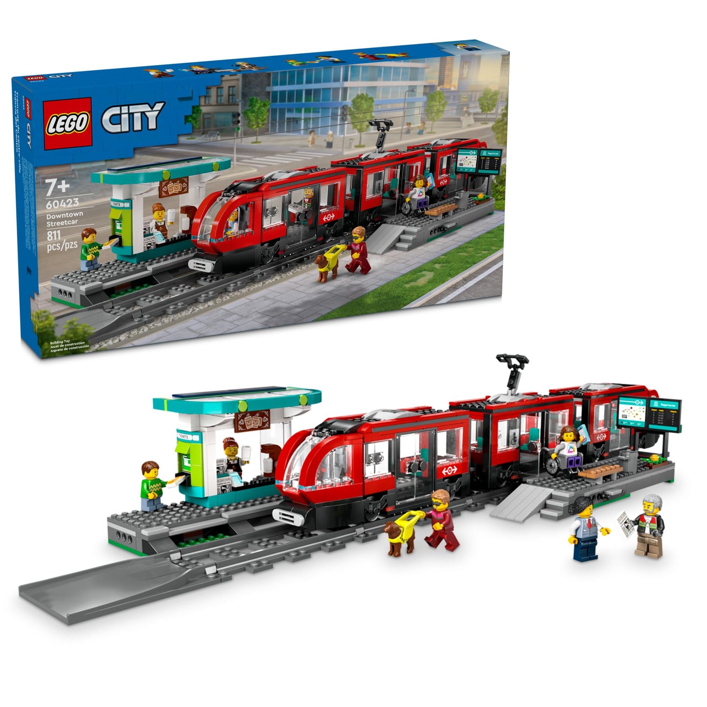 LEGO City Downtown Streetcar and Station Train 60423