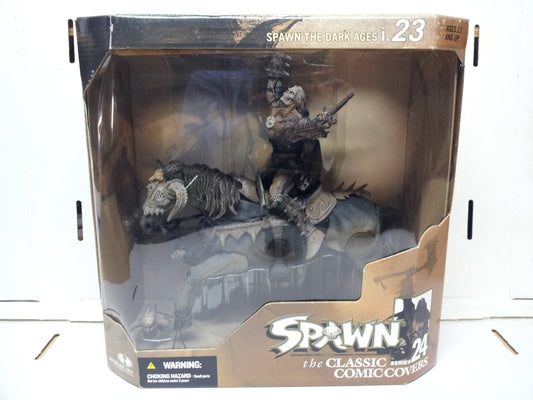 McFarlane - Spawn - The Dark Ages - Series 24 - Classic Comic Covers - The Black Knight and Battle Horse Deluxe Boxed Set w/action figures and custom accessory (i.23)