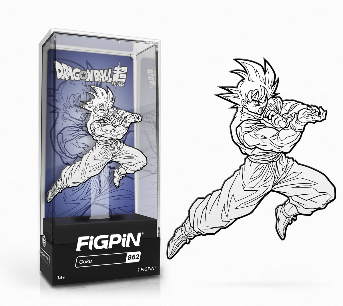 FiGPiN Dragonball Super: Goku (Black & White) #862 Limited Edition - Collectible Pin