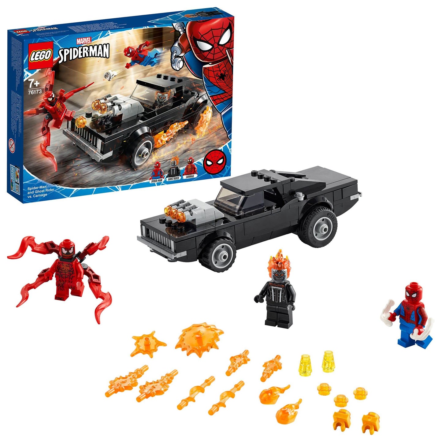 LEGO Marvel Spider Man Spider Man and Ghost Rider vs. Carnage 76173