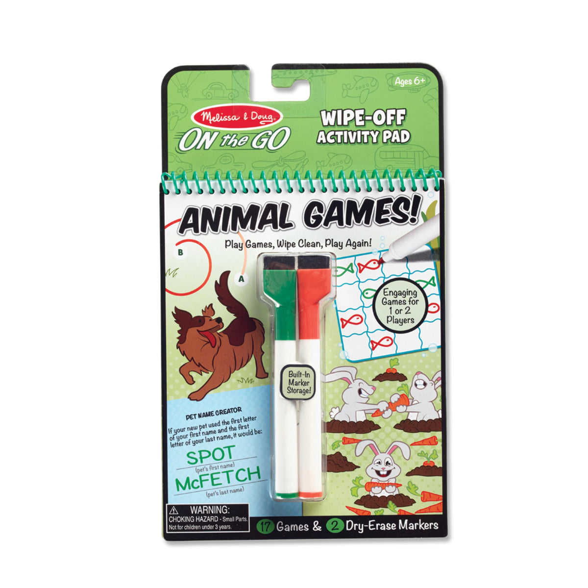 Melissa & Doug Wipe - Off Activity Pad - Animals