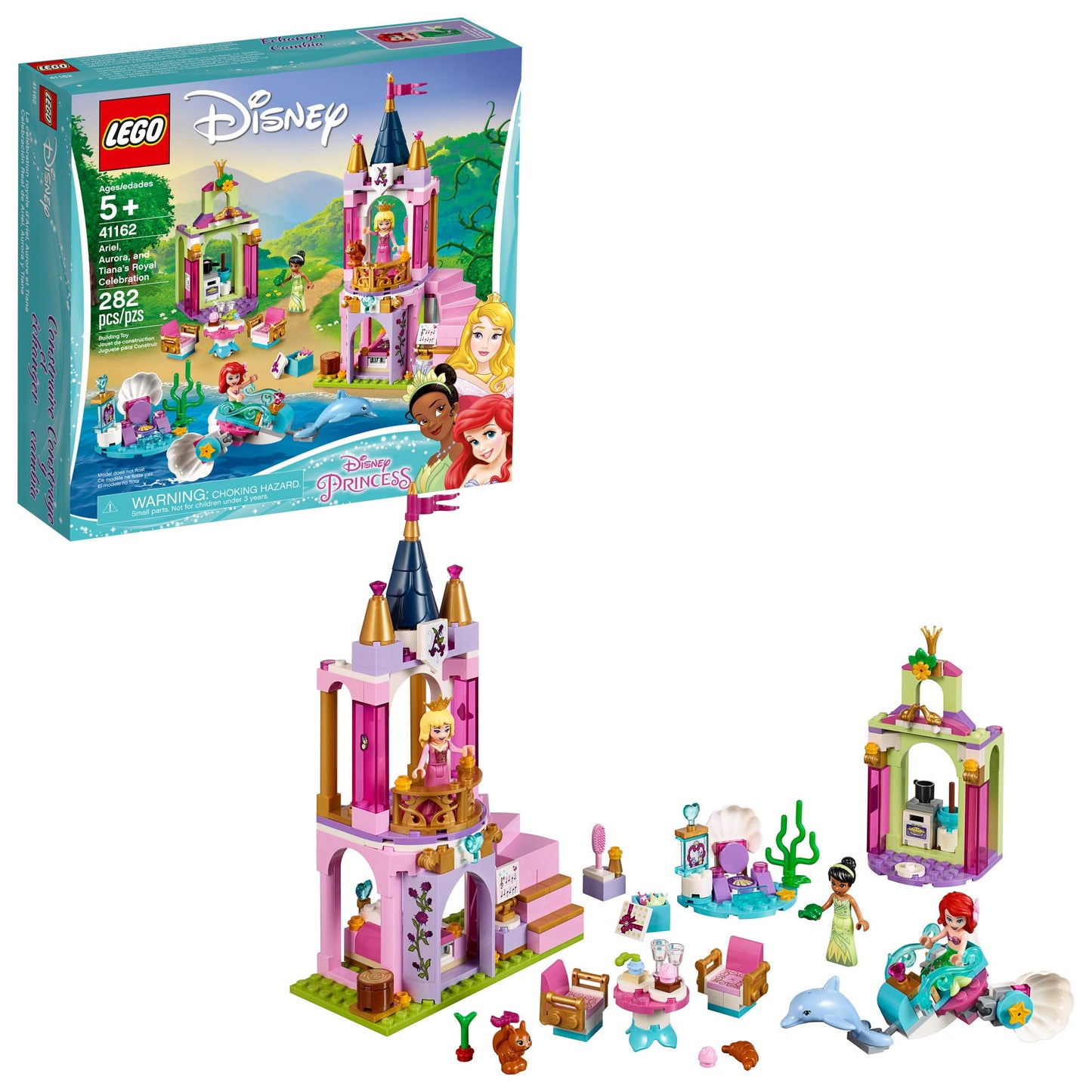 LEGO Ariel, Aurora, and Tiana's Royal Celebration 41162