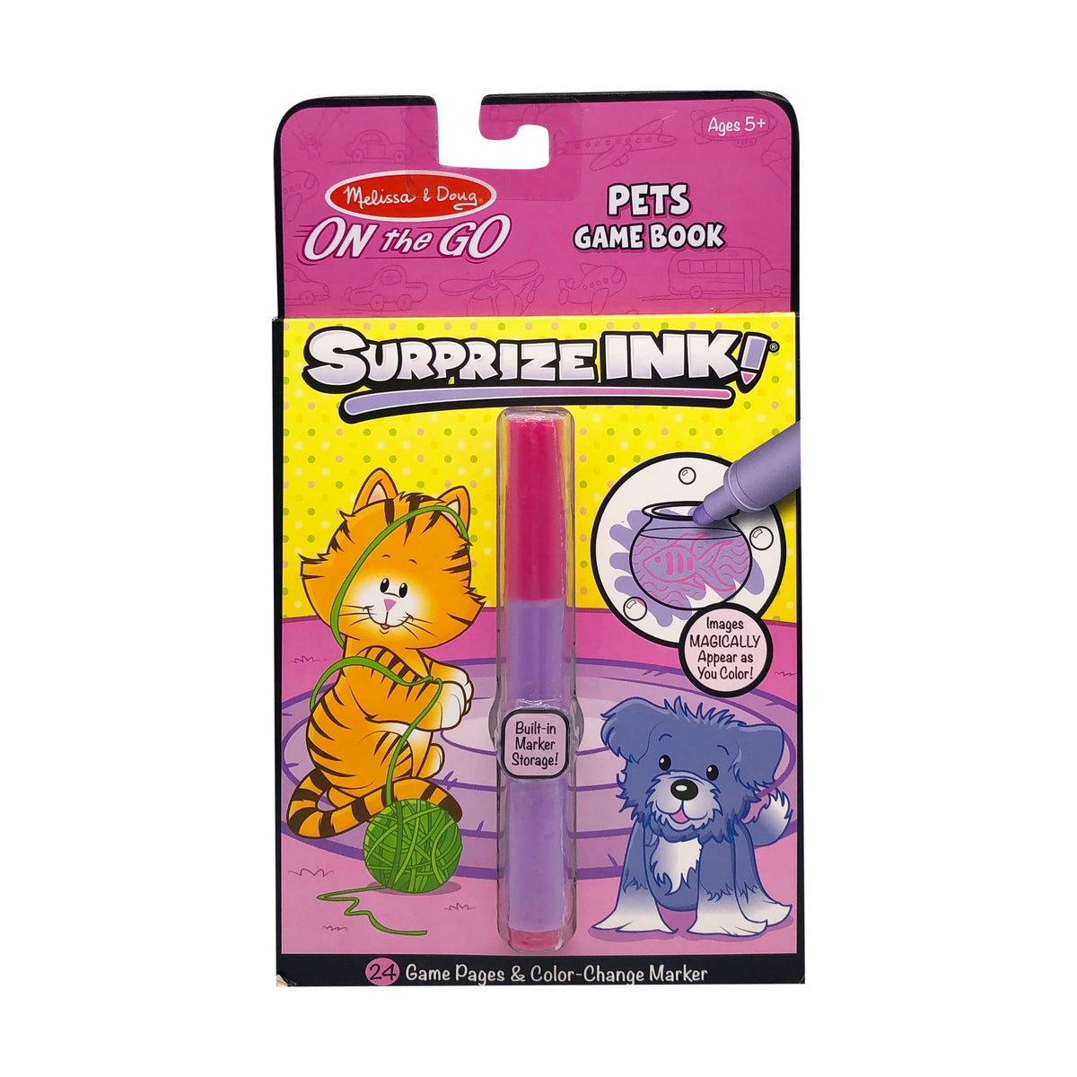 Melissa & Doug On The Go Surprize Ink! Activity Book - Pets (24 Pages)