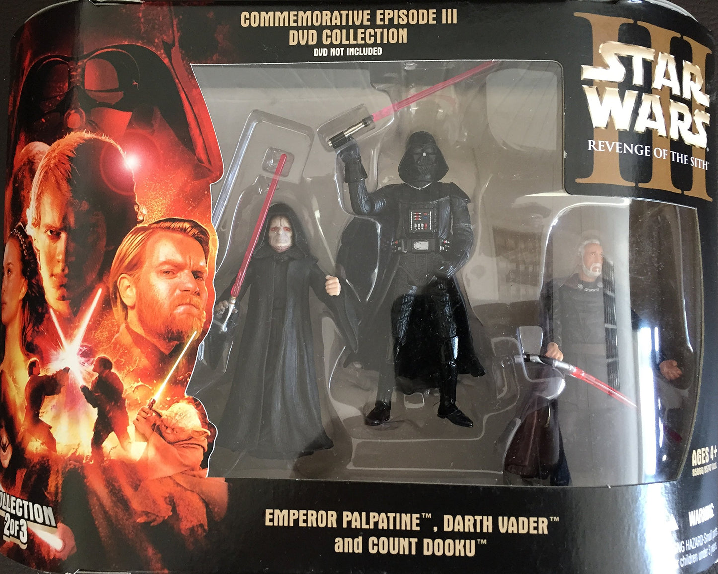 Star Wars Commemorative Figure Pack of 3 Revenge of the Sith Darth Vader Count Dooku Palpatine