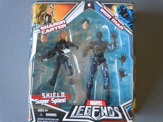 MARVEL LEGENDS 2 PK FIGURE - IRON MAN & CARTER (S.H.I.E.L.D AGENT 13)