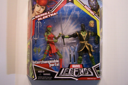 MARVEL LEGENDS 2 PK FIGURE - ELECTRA SKRULL & RONIN