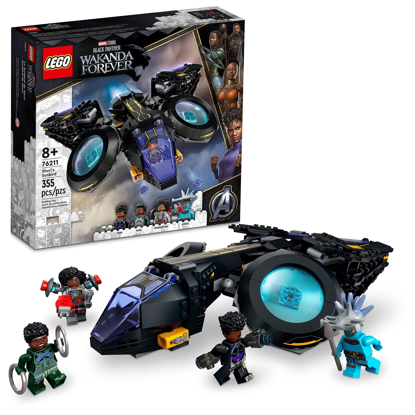 LEGO Marvel Black Panther Wakanda Forever Shuri's Sunbird 76211