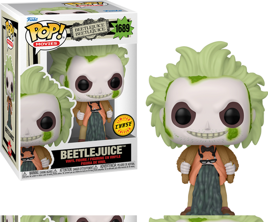 Funko POP! Movies Beetlejuice Beetlejuice CHASE Beetlejuice in Cardigan [Stomach Vomiting] #1689