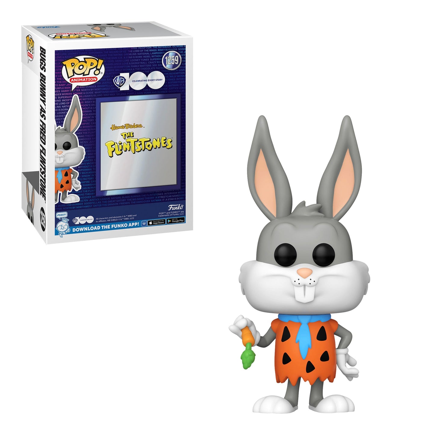 Funko POP! Animation Bugs Bunny as Fred Flintstone #1259 Toy Tokyo SDCC 2023 Limited Edition