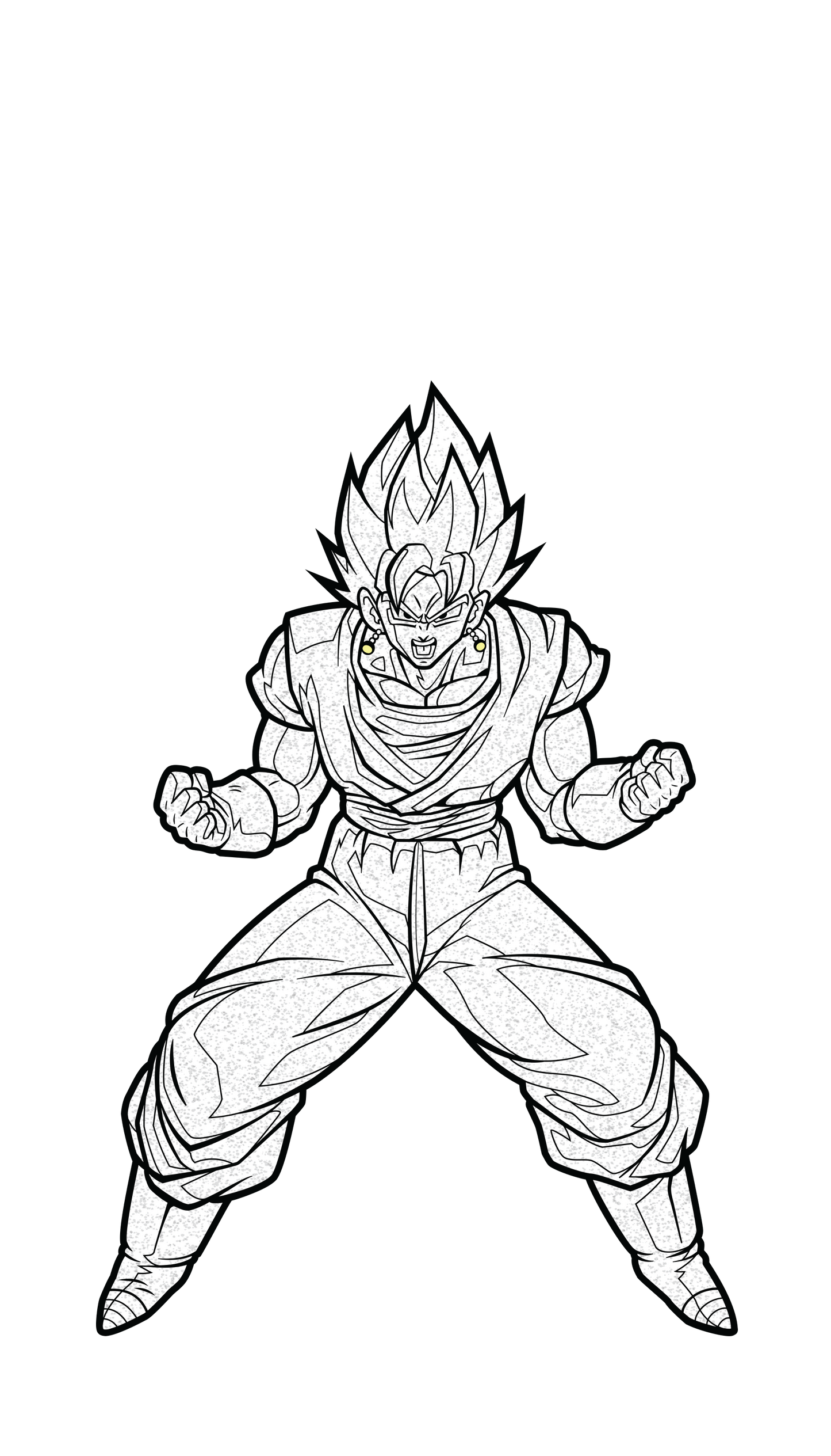 FiGPiN Dragon Ball Z Vegito #1051 [Black & White, Glitter] eVend Exclusive