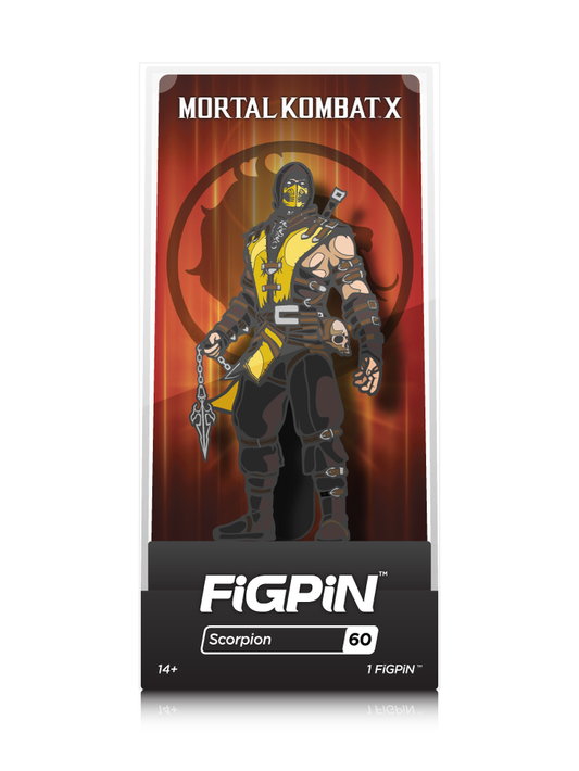 FiGPiN Mortal Kombat X: Scorpion - Collectible Pin with Premium Display Case