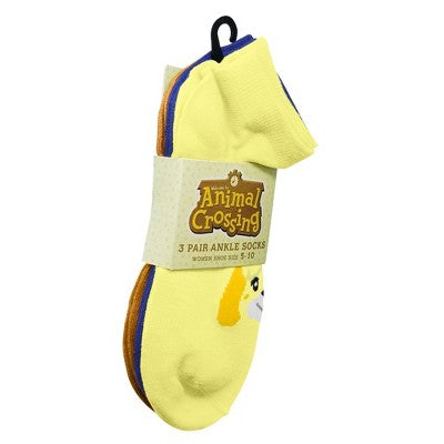 Nintendo Animal Crossing Ankle Sock - Friendly Faces 3pk