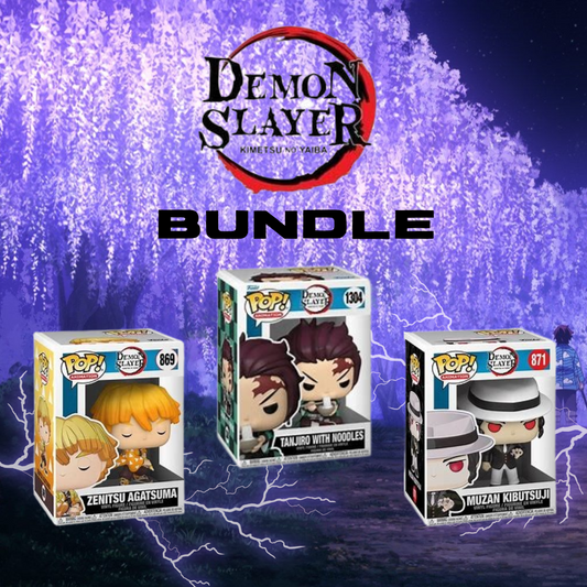 Demon Slayer Bundle - Muzan Kibutsuji, Zenitsu Agatsuma, Tanjiro w/Noodles Funko POP!